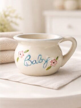 VINTAGE 70s Baby Chamber Pot - Baby Boy Planter